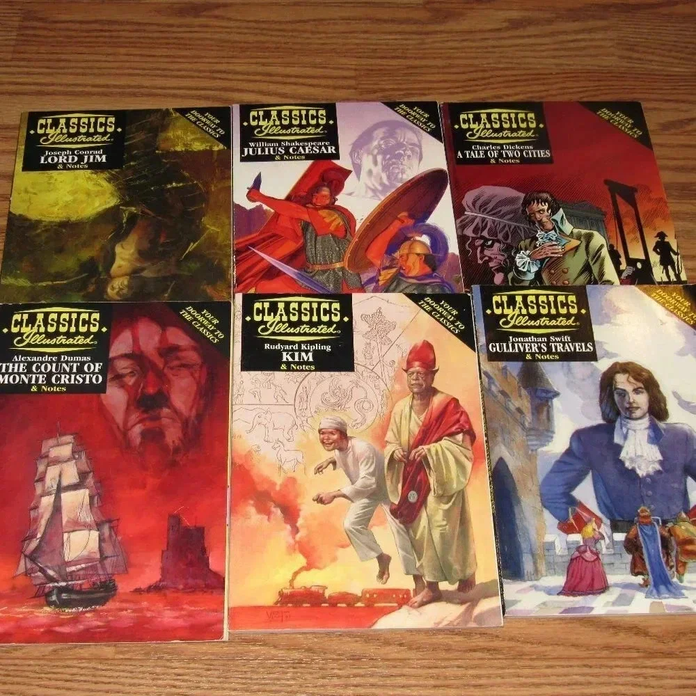 Set of 6  CLASSICS ILLUSTRATED books~Julius Caesar